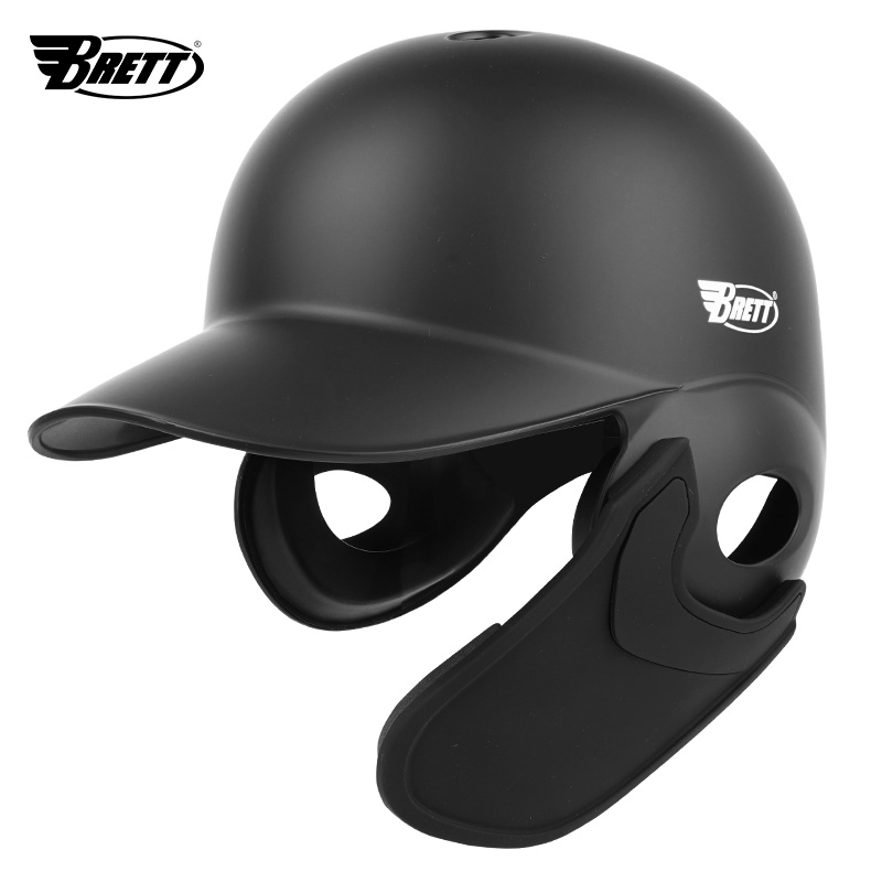 브렛 프로페셔널 프리미엄 경량 배팅헬멧 블랙무광 양귀헬멧